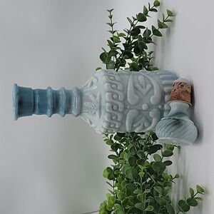 1972 Jim Beam Milk Glass Blue Swirl Kentucky DRB 230 Liquor Decanter